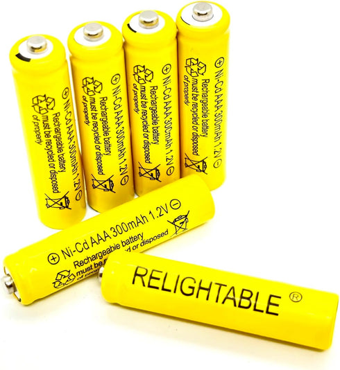 300mAh AAA NiCd 1.2v Rechargeable Batteries Garden Solar Ni-Cd Light LED M (6)