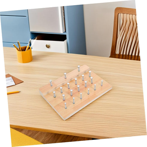 Wooden Finger Strengthening Pegboard for Enhanced Hand Flexibility - KOMBIUDA
