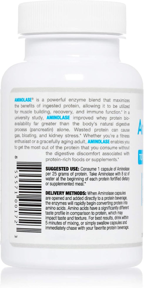 Arthur Andrew Medical Aminolase TPA, Optimal Protein Absorption, Vegan, Non-GMO, 30 Capsules