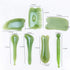 7 Pieces Gua Sha Scraping Massage Tool Set, Natural Resin GuaSha Tool for Face, Back, Neck, with Storage Bag (Green)