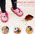 Washable Chenille Microfiber Slippers, Detachable Mop Slippers for Floor Dust, Dirt, Hair, (Pink, Women 7-9/Men 5-7)