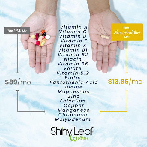 Shiny Leaf Bariatric Multivitamin Iron-Free Capsules for Post Bariatric Surgery Patients, Once Daily Bariatric Vitamins without Iron for WLS, Sleeve, Gastric Bypass Surgery (1 Month / 30 Caps)