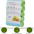 QIXINNET 2-4 100 Count (5 Green Biodegradable Trash Bags Gallon, Rolls), Small Garbage Bags, PE & Corn Starch Blend