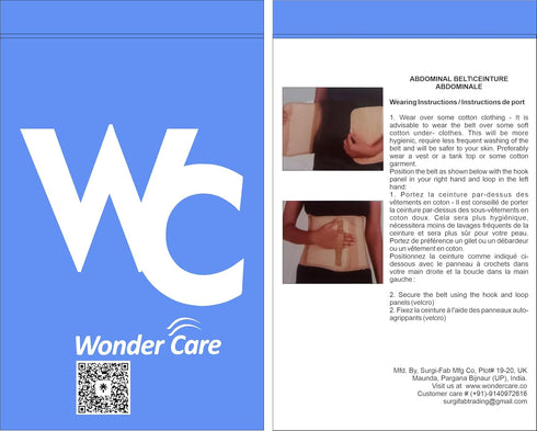 Wonder Care Abdominal Binder Lower Waist Support Belt for Women – Slim Elastic Maternity Tummy Trimmer Post Natal