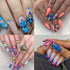 6 Sheets Cute Nail Art Stickers, 3D Self Adhesive Kawaii Designer Decals for Women Girls DIY Nail Art