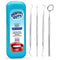 Dental Tools Set for Teeth Cleaning, Stainless Steel Scraper and Mouth Mirror for Plaque and Tartar Removal (Aqua)