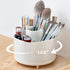 360 Rotating Makeup Brush Holder Organizer, 5 Slot Makeup Organizer for Vanity, White