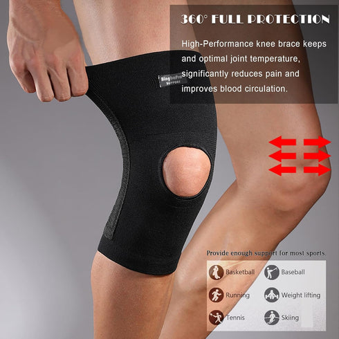 Professional Knee Brace Knee Stabilizer,Compression Knee Sleeve For Men Women, Knee Support Brace for Knee Pain Relief, Fast Recovery,Meniscus Tear,ACL,MCL,Arthritis,Running,Sport Protection