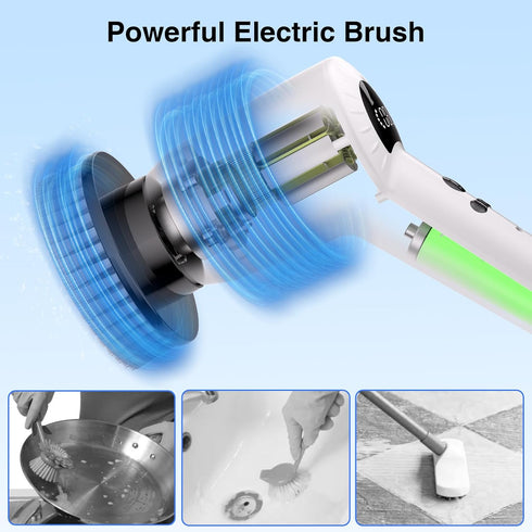 Kolagan Arm3 7 Electric Spin ScrubberUpgrade Electric Spin Cordless Tub and Tile Scrubber w/ Adjustable Extension Speed