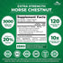 Zazzee Extra Strength Horse Chestnut 10:1 Extract, 3000 mg, 120 Vegan Capsules, 4 Month Supply