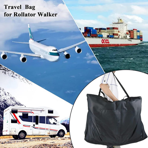 Kasla Rollator Travel Bag,Waterproof Wheelchair Bag for Folding Walker Compatible with Wheelchair Transport Chair