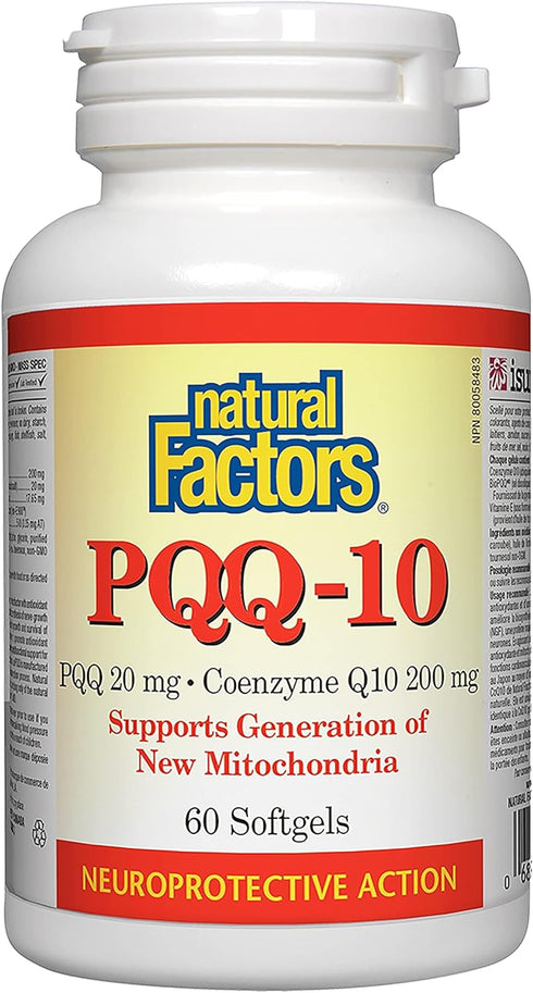 Natural Factors PQQ-10, Supports Energy and Healthy Aging, Dietary Supplement, 30 Softgels