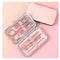 Pink Manicure Set, Portable Beauty Tool Kit with Nail Clipper, 7 in 1 Stainless Steel in Luxury Leather Case