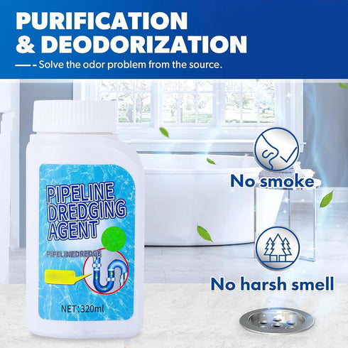 iekufes 1PCS Multi-Purpose Pipeline Dredging Agent, Toilets, Bathroom Drains & Floor Pipes | Safe for All Pipe Types