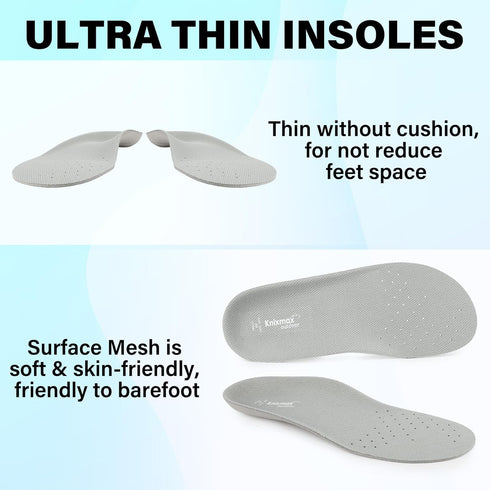 US13/EU48-49 Knixmax Outdoor Men Orthotic Insoles for Crocs Ultra Thin Wide Fit Clogs Inserts with Arch Support