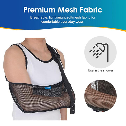 Immobilizer Elbow Mesh Arm Shoulder Sling Medical Shoulder for Shoulder Injury Torn Rotator Cuff, Breathable Arm Brace