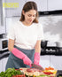 PACIFIC PPE 2 Pairs Dishwashing Cleaning Rubber Gloves, Reusable Waterproof Kitchen Gloves, Large