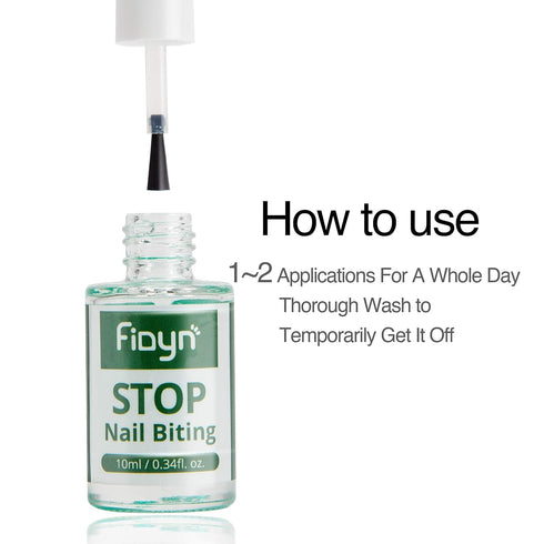 No Bite Nail Polish, Nail Biting Treatment with Bitter Polish to Help Quit Nail Biting and Stop Thumb Sucking