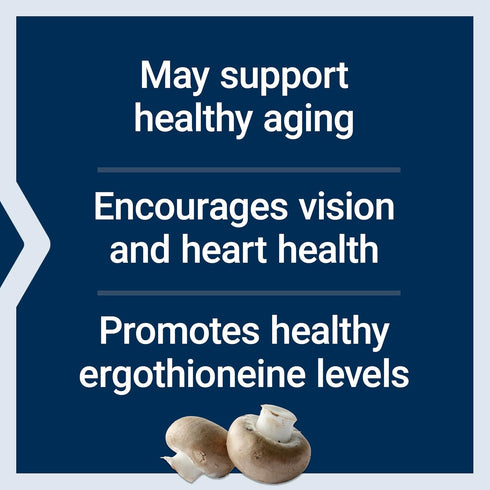 Life Extension Essential Youth L-Ergothioneine 30 Vegetarian Capsules for Longevity & Healthy Aging, Gluten-Free,
