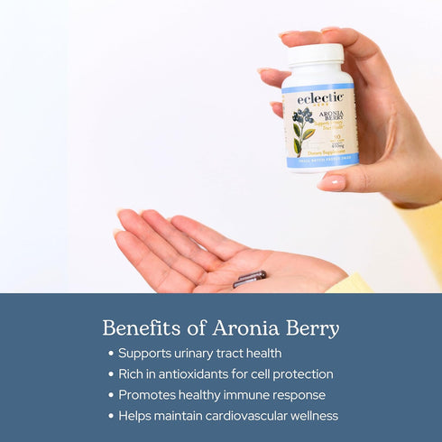 Eclectic Institute Organic Aronia Berry Capsules | 90 CT (450 mg) | Supports Heart, Immune, Digestive Health
