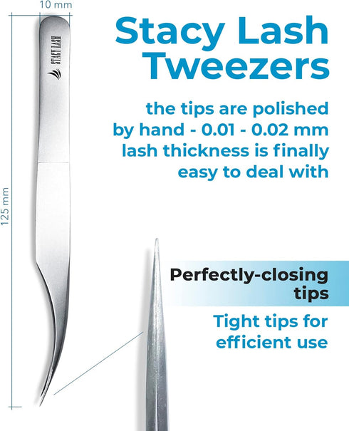 Stacy Lash STL-1 Isolation Eyelash Extension Tweezers for Classic Extensions & Individual False Lashes