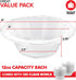 120 Pack 12 oz Elegant Clear Plastic Bowls for Parties Small Disposable Bowl for Fancy Dinner or Cocktail Party, Soup and Salad, Thick and Sturdy by Stock Your Home