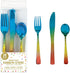 Rainbow Confetti Assorted Plastic Cutlery Set - (24 Count) - Premium Quality & Eye-catching Color Tableware, Perfect For Parties & Special Events by Amscan