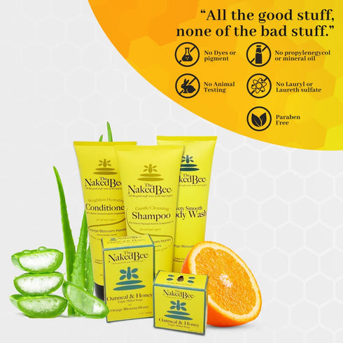 The Naked Bee Orange Blossom Honey Restoration Foot Balm, 2 oz, 2 Pack