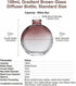 VANTOBEST 150ml Glass Diffuser Bottle Jar - Aroma Bottle, Round Essential Oils Container, Decorative Diffuser Jars