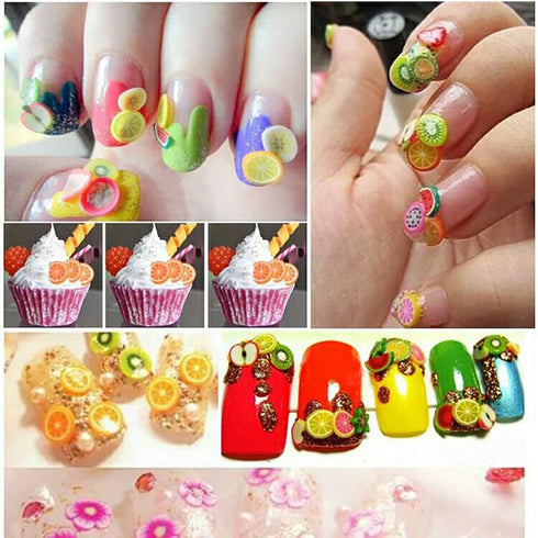 Polymer Clay Slices Nail Art Slices - Fruits Slices DIY Decoration Kit for Nail Art and Cellphone Crafts (10000 PCS)