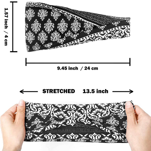 IVARYSS Headbands for Women, Non-Slip Premium Stretchy Hair Accessories, 6 Pack, Boho for Yoga, Fashion, Travel
