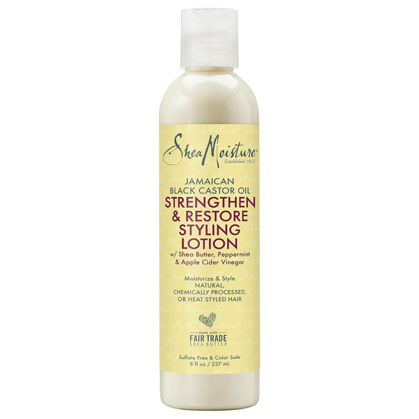 SheaMoisture Styling Lotion for Damaged Natural Hair I Jamaican Black Castor Oil I Silicone Free Hair Treatment 8 oz
