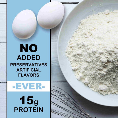 Jayuss 8 Oz (227g) Egg White Protein Powder Unflavored Dried Egg White Powder Pasteurized No Additives Gluten-Free