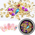 SILPECWEE 3D Nail Rhinestones and Studs Set, 6 Boxes, Gold Nail Rivets, Clear Nail Jewelry Decorations