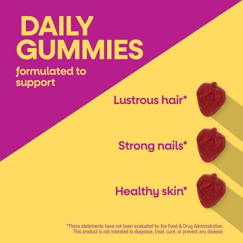 Gummies 60 Gummies Natures Way Alive! Hair, Skin & Nails with Collagen and Biotin, Advanced Beauty Formula Supplement
