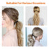 Spiral Plastic Hair Ties, 12 Pcs Black - Coil Ponytail Holders for Thick Hair, No Crease Phone Cord Ties