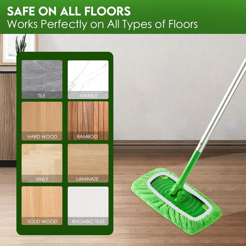 Reusable Mop Pads Refill 8 Pack Compatible with Swiffer Sweeper Mop - Washable Microfiber Cloths for Household Cleaning