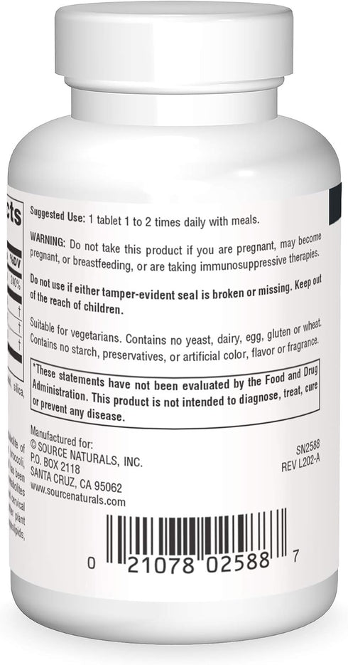 Source Naturals DIM, Diindolylmethane 200mg with BioPerine, Vitamin E & More - 30 Tablets