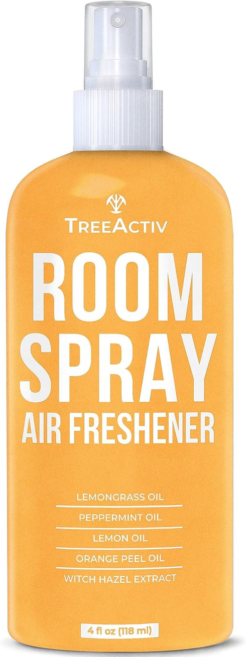 TreeActiv Aromatherapy Room Spray, 4 oz, Natural Citrus Air Freshener, Essential Oil Odor Eliminator