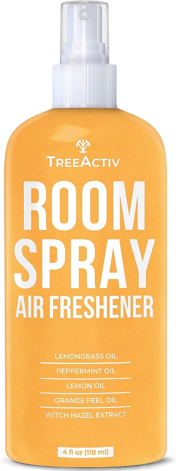 TreeActiv Aromatherapy Room Spray, 4 oz, Natural Citrus Air Freshener, Essential Oil Odor Eliminator