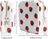 Teircno Period Bag for Women, Portable Corduroy Sanitary Napkin Storage Bag Strawberry Period Pouch with Zipper