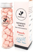 90 Toothpaste Tablets in Refill/Recycle Glass Tube, Travel and Daily Use, Nano Hydroxyapatite, Vegan (Peach90)