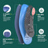Plantar Fasciitis Arch Support Insoles – Welnove Work Boot Insole for Walking, 3/4 Length Heel Pain Relief Insert