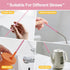 kunqun 2 Silicone Straw Cleaner Brush - Pcs Straw Brush for Water Bottle Sippy Cup Tubes Glass Straws, Reusable