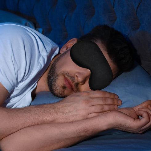 Silk Eye Mask Sleeping Blindfold for Nap, Adjustable Sleep Cover, Blackout Eye Shade for Travel