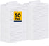 Shop Towels Rags, 50 Pack Reusable Microfiber Cleaning Cloths for Car Kitchen Automotive, 11.5"x 11.5", White