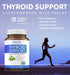 Thyroid Support Supplement with Iodine - 180 Capsules (Non-GMO) for Energy - Ashwagandha Root, Zinc, Selenium, Vitamin