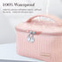 Makeup Bag Travel Cosmetic Bag, Large Capacity PU Leather Organizer, Portable Toiletry Bag for Women, Makeup Storage