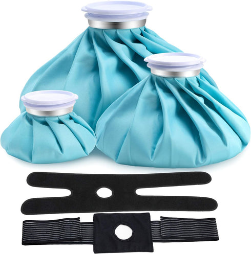 Ohuhu Ice Pack for Injuries - 3 Packs Reusable Ice Cold Packs with 2 Wrap Ice Bag for Hot & Cold Therapy Pain Relief