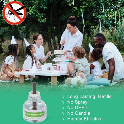 Mosquito Repellent Refills for Indoor Outdoor, 280 Hr Refill with 20’ Protection Zone, DEET-Free